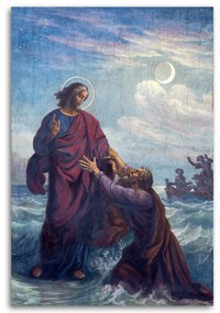 Gario Vászonkép Fuldokló st. Péter és Jézus, Bécs Méret: 60 x 90 cm