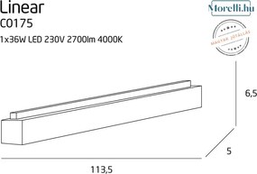 Mennyezeti Lámpa Fekete LINEAR MAXLIGHT C0175