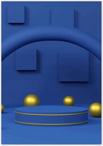 Poszterek 70x100 Classic Gold Blue Golyók