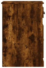 füstös tölgy színű szerelt fa kisszekrény fiókkal 40x50x75 cm