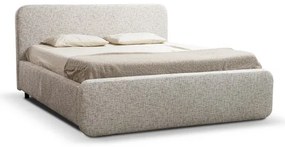 LAJLA kárpitozott ágy 160x200 cm matrac nélkül, bézs