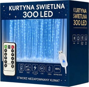 Fényfüggöny ablakra 300 led 3x3 karácsonyi fényfüzér karácsonyfa girland