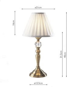 Dar Lighting glamour asztali lámpa beau antik sárgaréz darbea4075