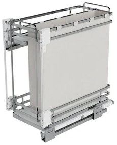 Konyhai fémrács, 300mm, oldalra szerelhető, króm-fehér, teljes kihúzás, csillapított záródás, rejtett fióksín, 2 kosár, textílzsákkal SIGE, Infinity P...