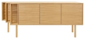 Natúr színű komód tölgyfa dekorral 189x65x44 cm Shift – Woodman