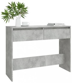betonszürke szerelt fa dohányzóasztal 100x35x76,5 cm