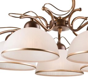 Láncos csillár COBRA 5xE27/60W/230V bronz/patina