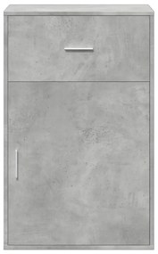 betonszürke szerelt fa tárolószekrény 56,5 x 39 x 90 cm