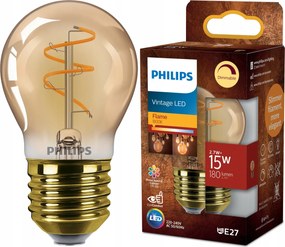 Led izzó Philips E27 2.7W 15W 1800K Filament Vintage Retro Dekoratív
