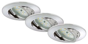 Briloner 7209-038 - KÉSZLET 3x LED Fürdőszobai beépíthető lámpa LED/5W/230V IP23
