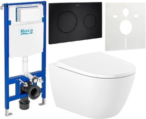 Set WC csésze Roca Ona A346687S00, beépíthető keret Roca Duplo A890070020, A801E12001, A890189206, A890063000