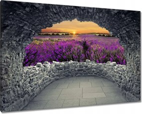 Vászonkép 120x80 Levendula Naplemente