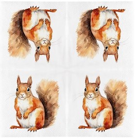 Mókusos 3 rétegű szalvéta, 33 x 33 cm