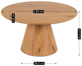 Dohányzóasztal Tölgy Színben. CARLY MAX