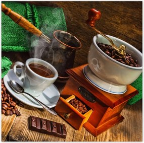 Poszterek 100x100 Csésze és zöld zsákok