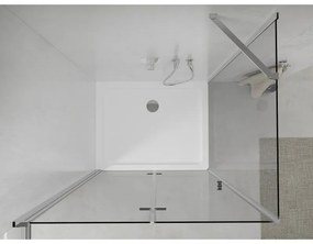 Mexen Lima zuhanykabin 120x100cm, 6mm üveg, króm profil - átlátszó üveg + Vékony zuhanytálca - 856-120-100-00-00-4010