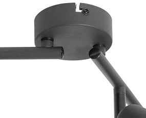 Design mennyezeti lámpa fekete arannyal 4-lámpás hosszúkás - Noud