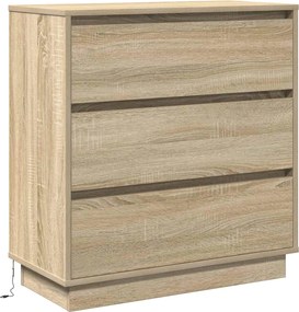 vidaXL Éjjeliszekrény fiókkal Sonoma tölgy 71 x 34,5 x 75 cm Faanyag