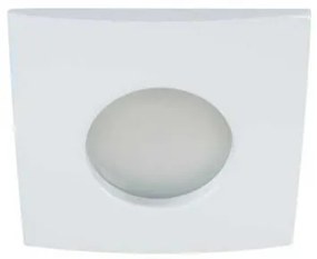 LED lámpatest , spot keret , süllyesztett , négyzet , GU10 , fehér , IP44 , QULES