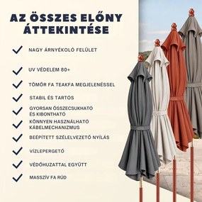 MALAGA napernyő, Ø330cm, bézs Kingsleeve