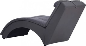 Szürke műbőr dívány párnával