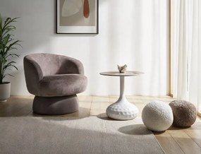 Forgatható design fotel COSMIC RAVEN, sötétbézs