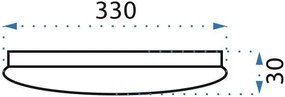 Szerszámlámpa - LED mennyezeti lámpa 33cm kerek APP756-1C, fehér, OSW-06514