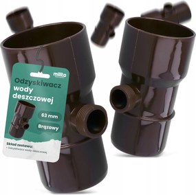 Esővíz Visszanyerő Gyűjtő Esővízfogó 63x3/4 Ereszcsatorna Barna X5