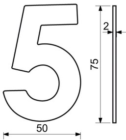 "5" házszámú, RN.75L, fekete