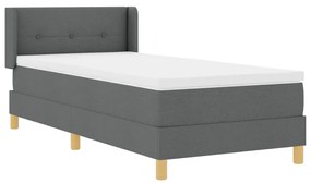 Boxspring Ágy Mattal – Sötétszürke, 100x200 cm, Szövet