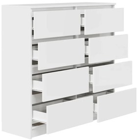 fehér szerelt fa tálalóasztal 100x35x99 cm