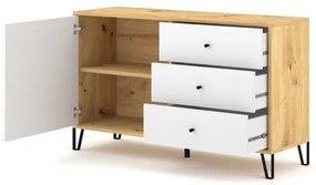 SULA komód artisan tölgy/fehér