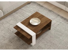 Dohányzóasztal Gaye - Walnut, White