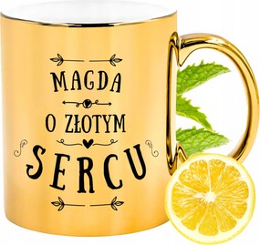 Prémium Arany Csillogó Bögre Magdinak Ajándék Nyomtatott Fotóval