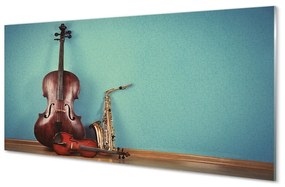 Üvegképek hegedű trombita 120x60cm