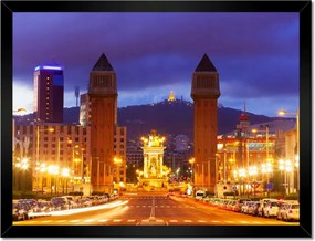 Poszterek keretben 40x30 Barcelona Panoráma