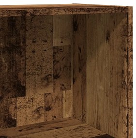 antik fa színű szerelt fa könyvespolc 40 x 30 x 189 cm