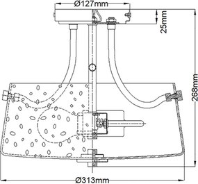 Quoizel Hollister QZ-HOLLISTER-SF-BB Süllyesztett mennyezeti lámpa 2x60W/E27