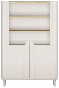 Amilio vitrin 100 cm - kasmír / olajozott tölgy / kasmír fogantyú
