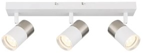 Globo 57851-3 - Spotlámpa BRISBON 3xGU10/25W/230V fehér/króm