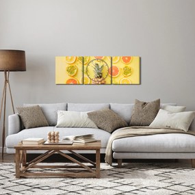 Gyümölcs képe (órával) (90x30 cm)