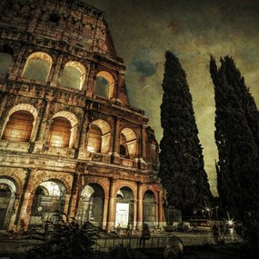 Poszter 50x50cm Híres római Colosseum 4, Assaf Frank