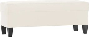 vidaXL bézs mikroszálas szövet pad 100x35x41 cm