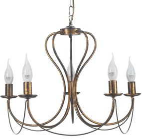 ONLI - Csillár láncon CANDELA 5xE14/6W/230V bronz