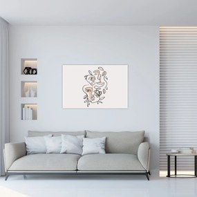 Kép - Line art arckezelés (90x60 cm)