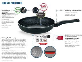 Elo 55520 Serpenyő Granite Solution 20 cm-esserpenyő, 20 cm