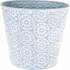 Fém Fedél Virágcserép 18,5 x 16 cm Kék Dekoráció