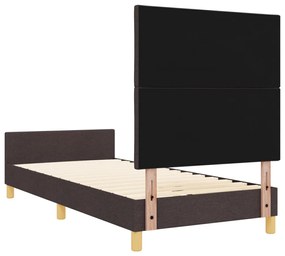 Ágykeret Sötétbarna 90x200 cm-es Szövetből