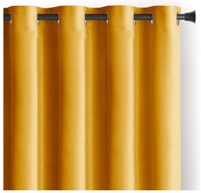 Sárga bársony dimout (részleges sötétítő) függöny 140x270 cm Eyelets – Restilo