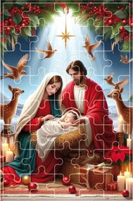Karácsonyi ajándék puzzle gyerekeknek Vallásos karácsony 40 db-os